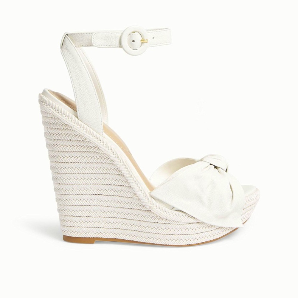 ALDO BESCH LEATHER HIGH WEDGE SANDALS
